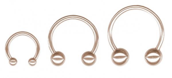 ROSE GOLD PVD SS316L CIRCULAR BARBELLS