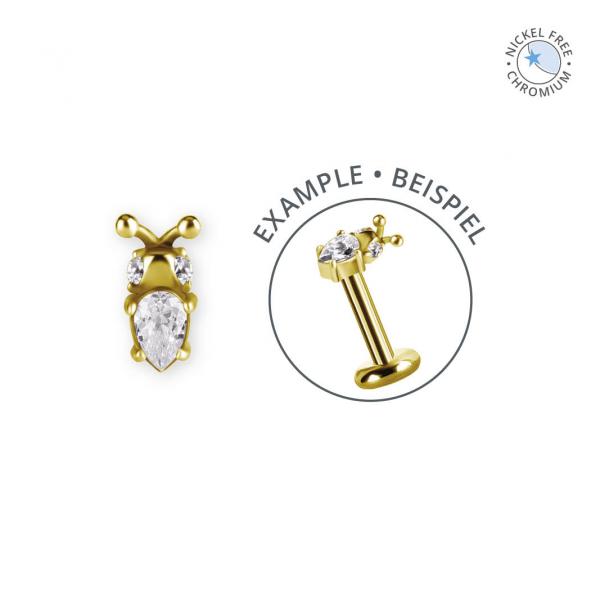 18K GOLD PVD CoCr NF THREADLESS ATTACHMENT SET W. PREMIUM ZIRCONIA
