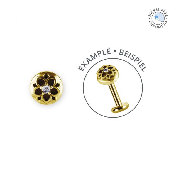 18K GOLD PVD CoCr NF THREADLESS ATTACHMENT SET W. PREMIUM ZIRCONIA