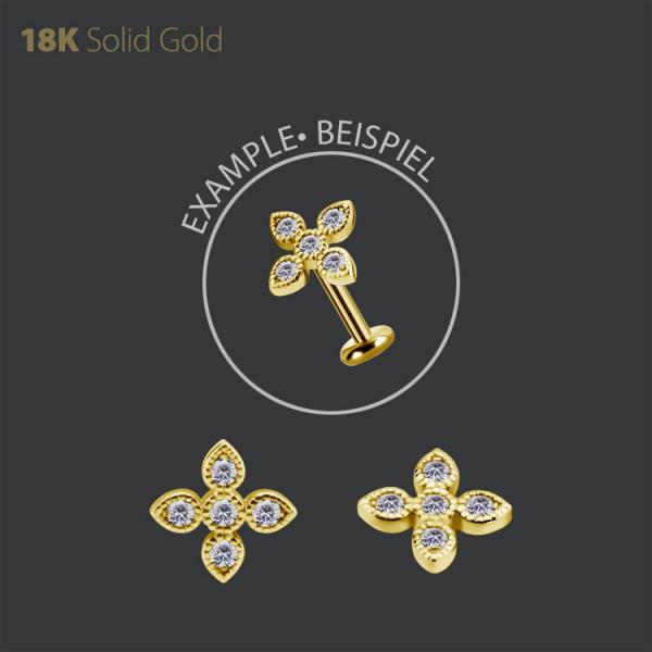 18K GOLD INTERNAL MICRO ATTACHMENT SET W. PREMIUM ZIRCONIA