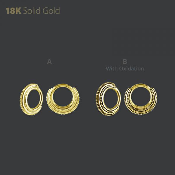 18K GOLD HINGED SEGMENT RING