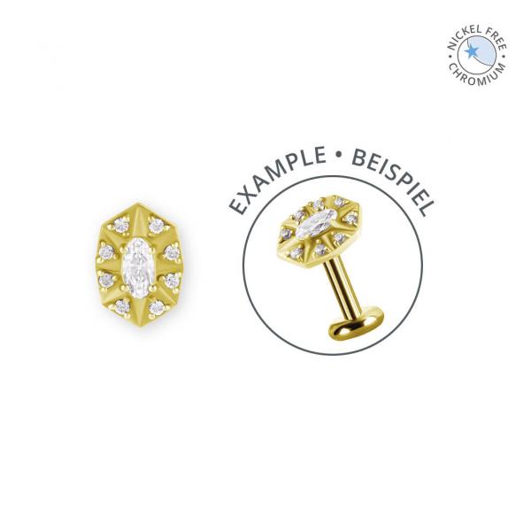 18K GOLD PVD CoCr NF THREADLESS ATTACHMENT SET W. PREMIUM ZIRCONIA