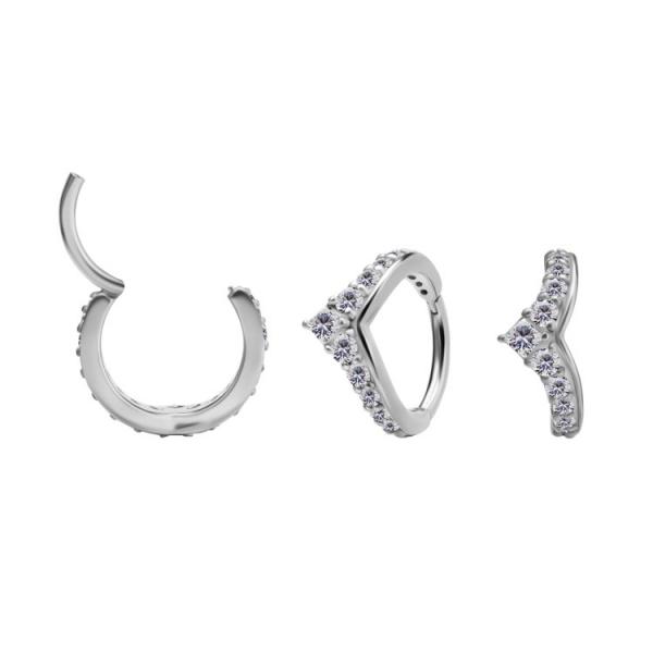 SS316L CLICKER SET W. SQUARE A.ROUND PREMIUM ZIRCONIA