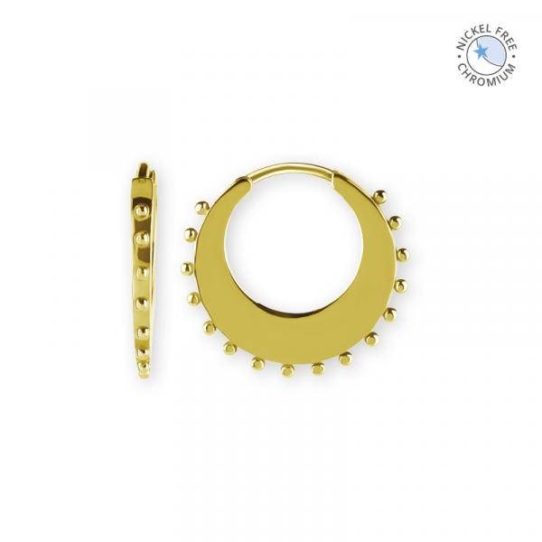 18K GOLD PVD CoCr NF HOOP EARRINGS  (PAIR)