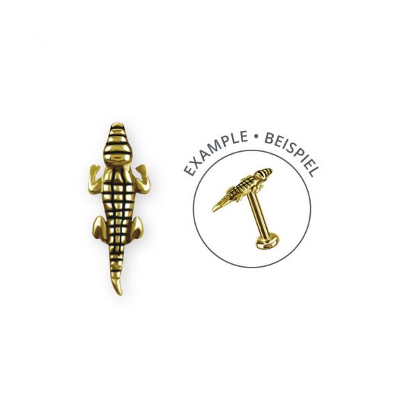 24K GOLD PVD SS316L INTERNAL MICRO ATTACHMENT (CROCODILE)