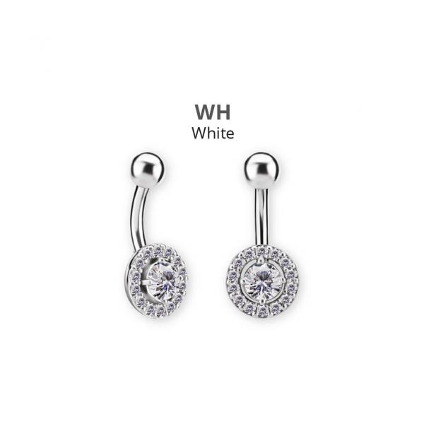 SS316L INTERNAL BELLY BANANA SET W. PREMIUM ZIRCONIA