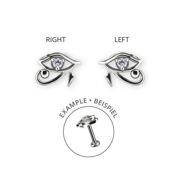 SS316L INTERNAL MICRO EYE OF HORUS ATTACHMENT SET W. PREMIUM ZIRCONIA