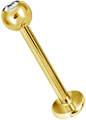 24K GOLD PVD JEWELLED TITANIUM MICRO LABRETS