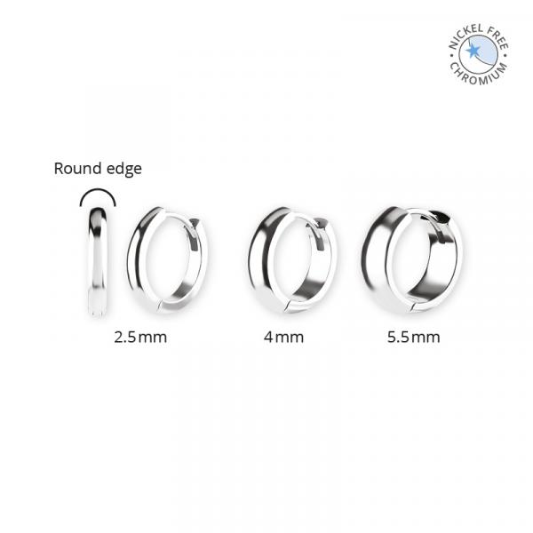CoCr NF HOOP EARRINGS (ROUND PROFILE)  (PAIR)