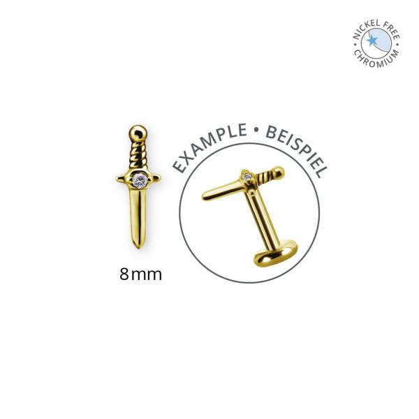 18K GOLD PVD 18K CoCr NF THREADLESS ATTACHMENT SET W. PREMIUM ZIRCONIA