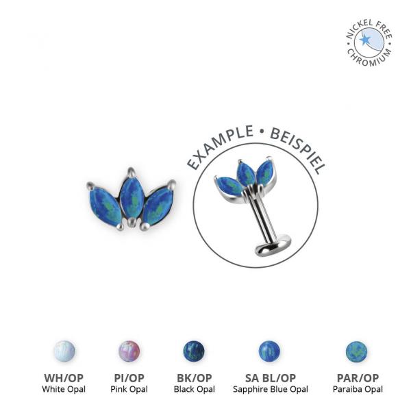 CoCr NF THREADLESS ATTACHMENT SET W. LAB CREATED OPALS