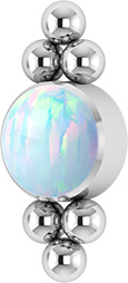 TITANIUM INTERNAL MICRO CLUSTER ATTACHMENT SET W. LAB CREATED OPALS