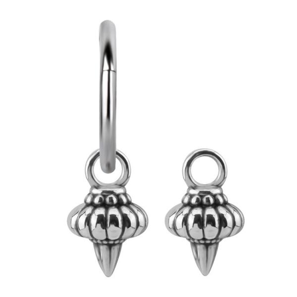 SS316L CHARM TRIBAL LOOK OXIDIZED TEXTURE