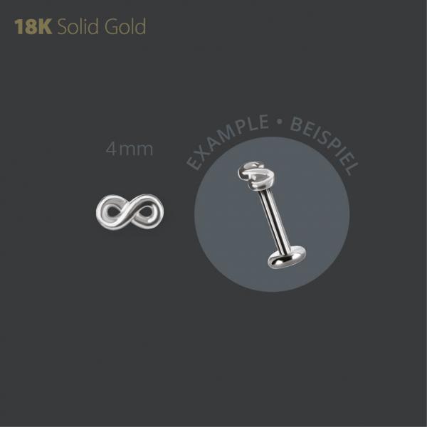 18K WHITE GOLD THREADLESS ATTACHEMENT (INFINITY)