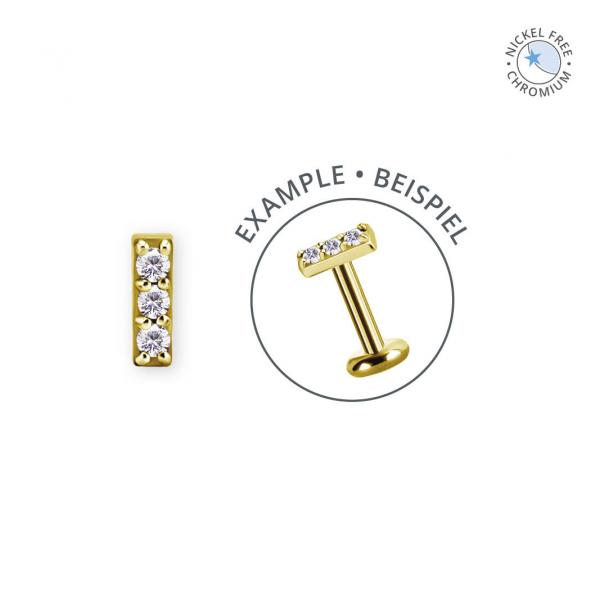 18K GOLD PVD CoCr NF THREADLESS ATTACHMENT SET W. PREMIUM ZIRCONIA