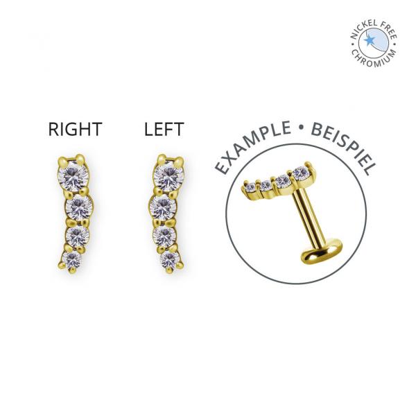 18K GOLD PVD CoCr NF INTERNAL ATTACHMENT SET W. PREMIUM ZIRCONIA-OPEN BACK