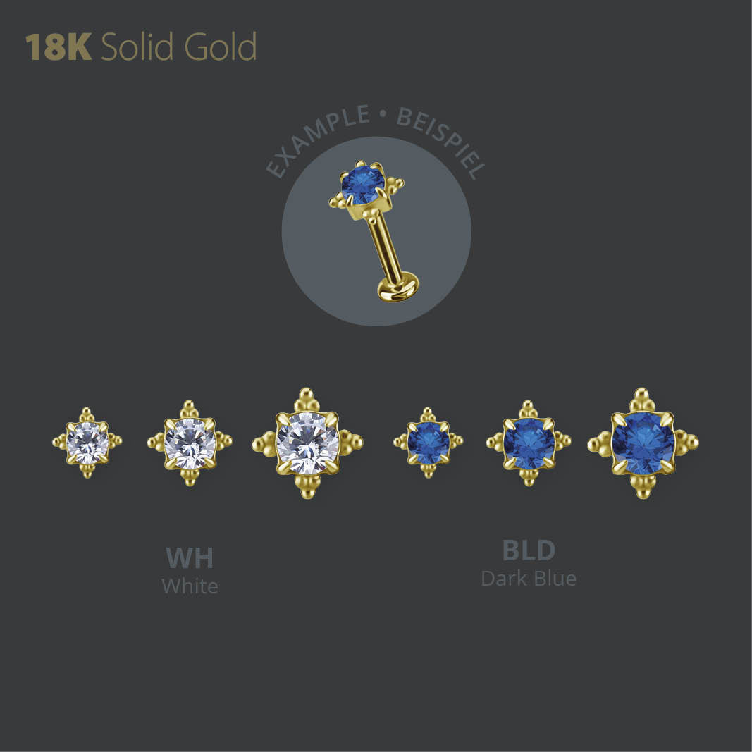 18K GOLD INTERNAL MICRO ATTACHMENT SET WITH PREMIUM ZIRCONIA