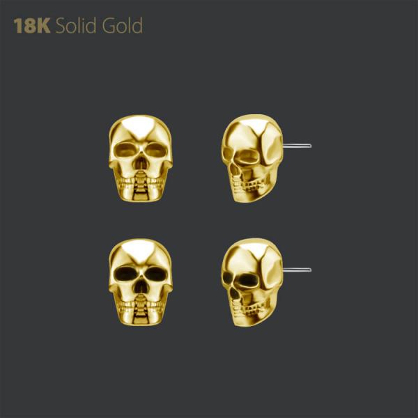 18K GOLD THREADLESS SKULL ATTACHMENT
