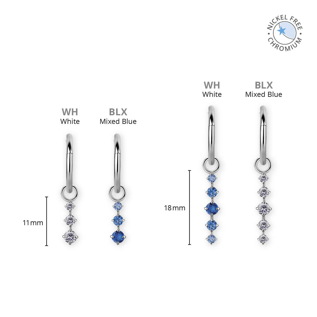 CoCr NF CHARM FOR HINGED SEGMENT RINGS SET W. PREMIUM ZIRCONIA