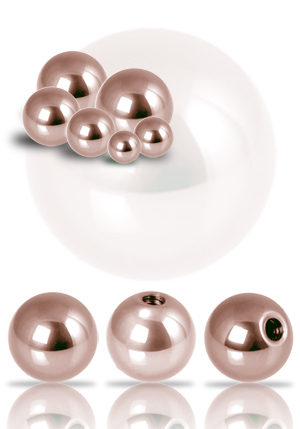 ROSE GOLD PVD TITANIUM 4MM BALLS