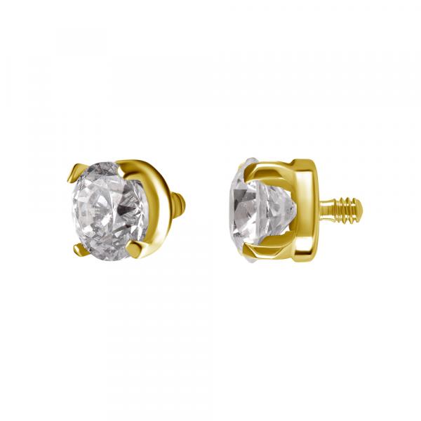 24K GOLD PVD TITANIUM INTERNAL MICRO ATTACHMENT SET W. PREMIUM ZIRCONIA
