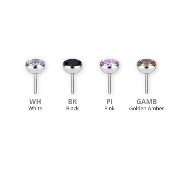 TITANIUM THREADLESS FLAT  BALL SET W. PREMIUM ZIRCONIA