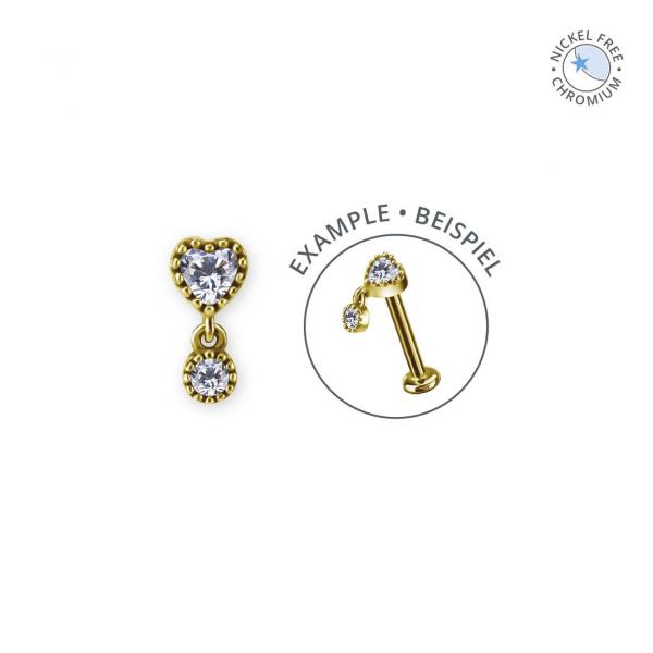 18K GOLD PVD CoCr NF THREADLESS ATTACHMENT SET W. PREMIUM ZIRCONIA
