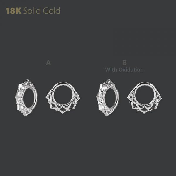 18K WHITE GOLD HINGED SEGMENT RING