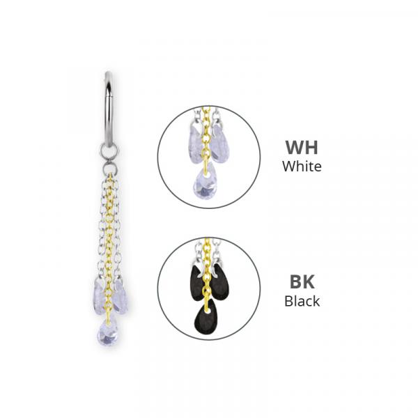 SS316L CHAIN CHARM FOR HINGED RINGS