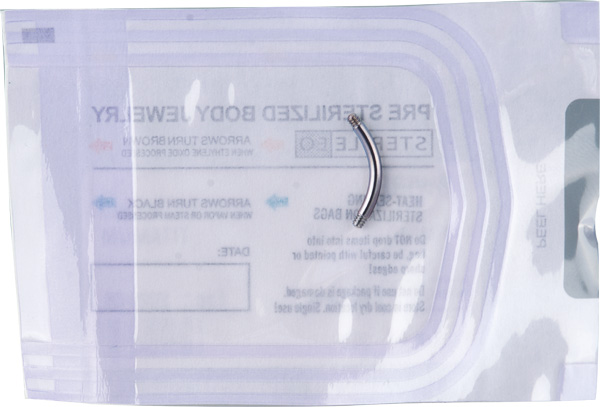 STERILIZED TITANIUM BANANA PINS  (10PC/PACK)