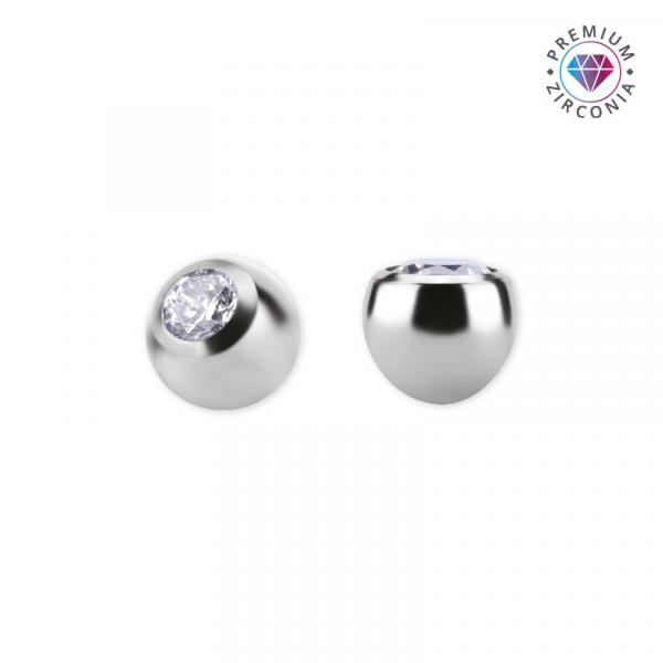 TITANIUM JEWELLED BALLS 2.5MM SET WITH PREMIUM ZIRCONIA
