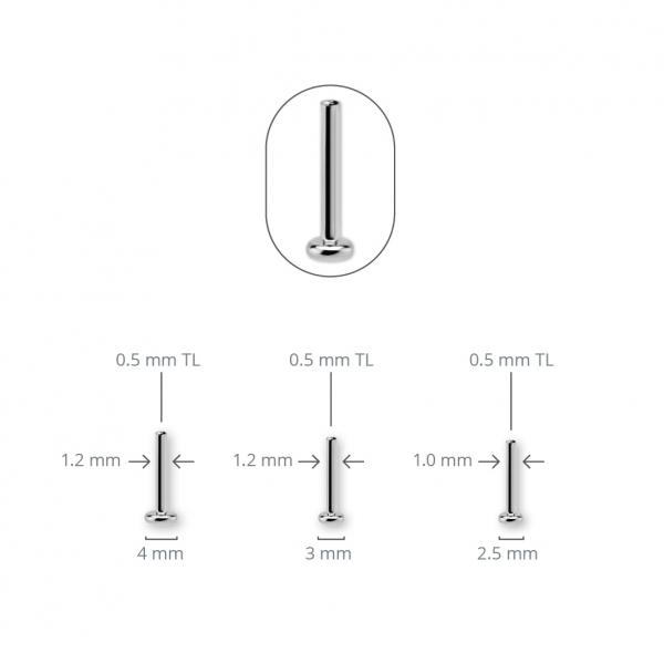 TITANIUM THREADLESS (TL) LABRET PIN