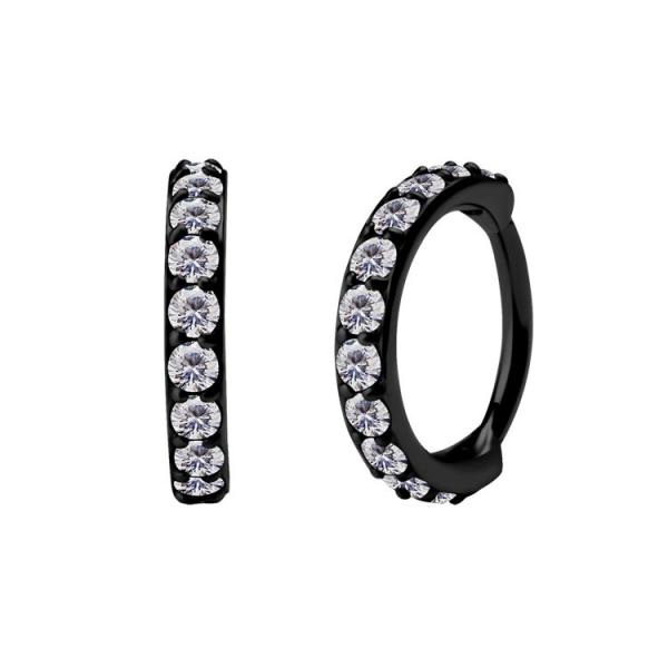 BLACK PVD SS316L CLICKER SET W. 2MM PREMIUM ZIRCONIA