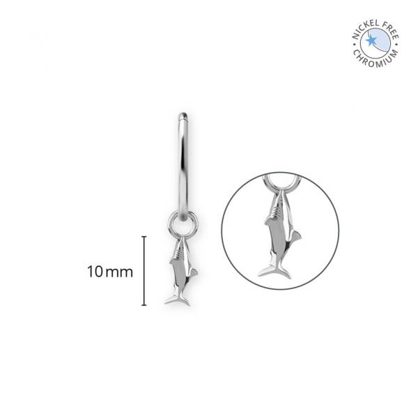 CoCr NF SHARK CHARMS FOR HINGED RINGS