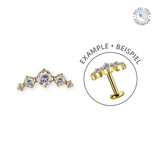 18K GOLD PVD CoCr NF INTERNAL MICRO ATTACHMENT SET W. PREMIUM ZIRCONIA