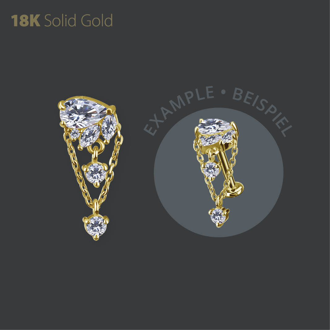 18K GOLD  INTERNAL MICRO ATTACHMENT SET W. PREMIUM ZIRCONIA