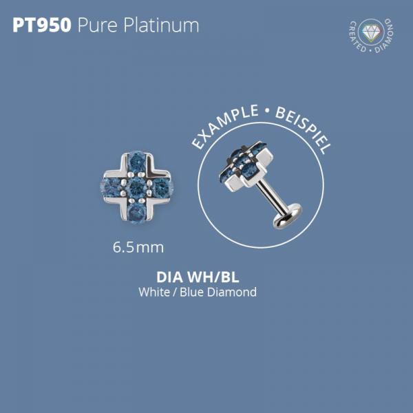 PLATINUM 950 INTERNAL ATTACHMENT SET W. CREATED DIAMONDS