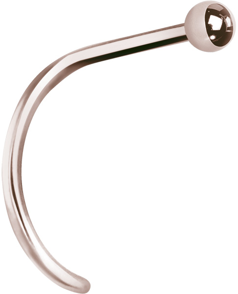 ROSE GOLD PVD SS316L CURVED NOSESTUDS (BALL)