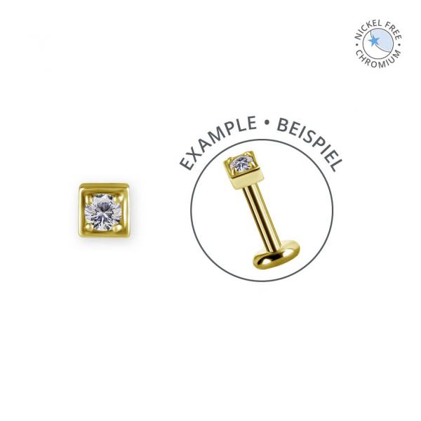 18K GOLD PVD CoCr NF THREADLESS ATTACHMENT SET W. PREMIUM ZIRCONIA