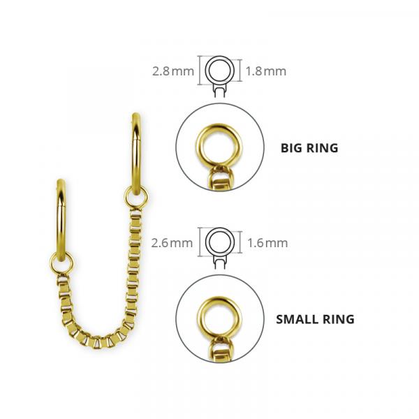 24K GOLD PVD SS316L CONNECTING CHAINS FOR 24KSBCR05