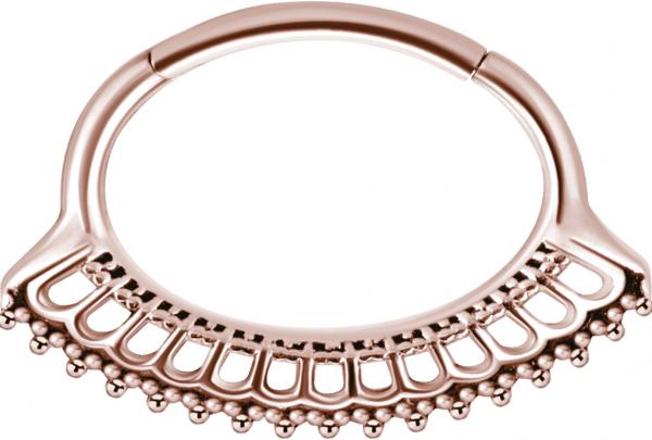 ROSE GOLD PVD SS316L SEPTUM AND DAITH CLICKER