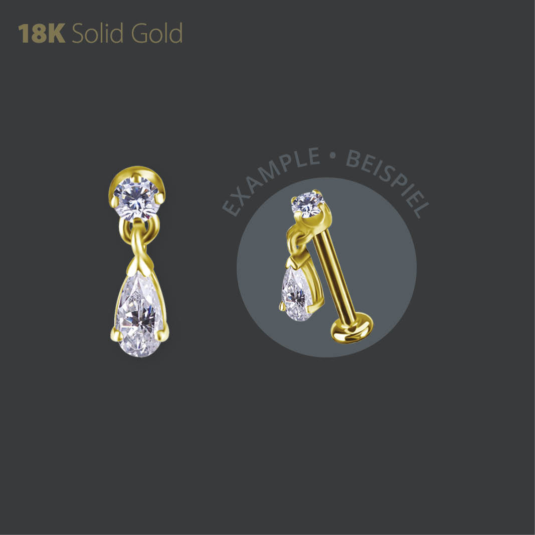18K GOLD INTERNAL MICRO ATTACHMENT SET WITH PREMIUM ZIRCONIA