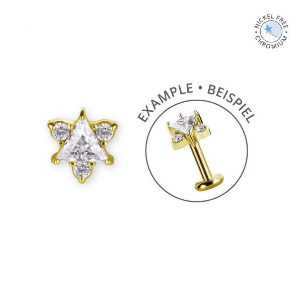 18K GOLD PVD CoCr NF INTERNAL MICRO ATTACHMENT SET W. PREMIUM ZIRCONIA