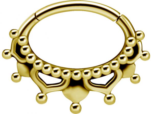 24K GOLD PVD SS316L SEPTUM AND DAITH CLICKER