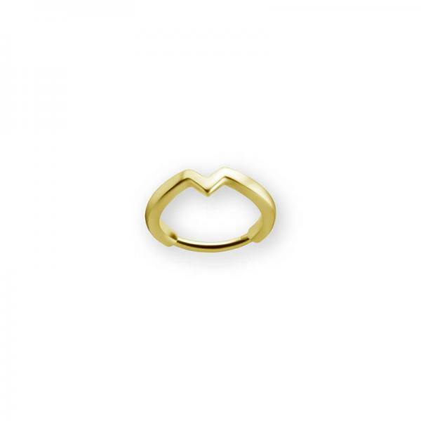 24K GOLD PVD SS316L V SHAPED CLICKER HIGH POISHED
