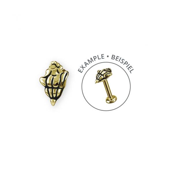 24K GOLD PVD SS316L THREADLESS CONCH ATTACHMENT