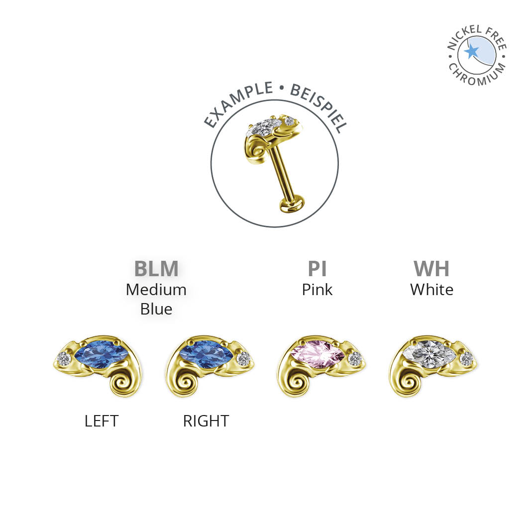 18K GOLD PVD CoCr NF THREADLESS CHAMELEON ATTACHMENT SET W. PREMIUM ZIRCONIA