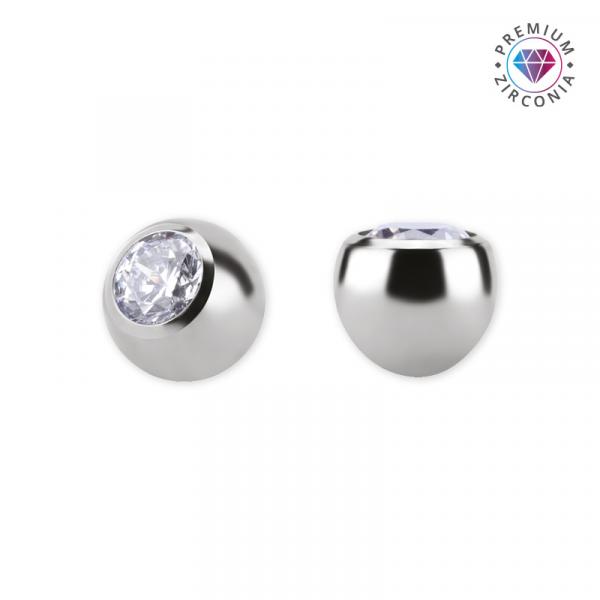 TITANIUM JEWELLED BALLS 3MM SET WITH PREMIUM ZIRCONIA