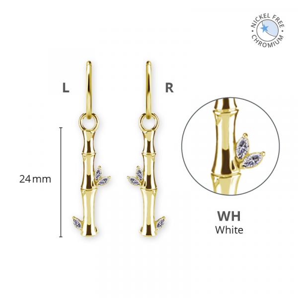 18K GOLD PVD CoCr NF CHARMS SET W. PREMIUM ZIRCONIA