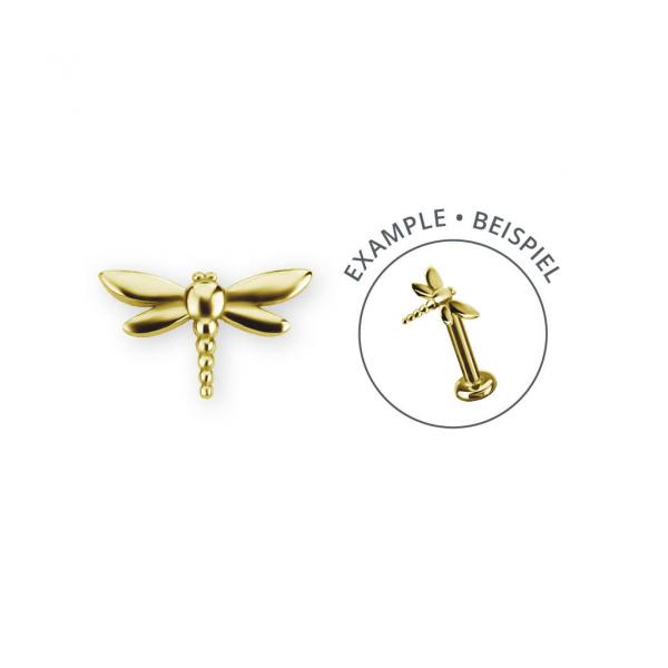 24K GOLD PVD SS316L INTERNAL MICRO DRAGONFLY ATTACHMENT